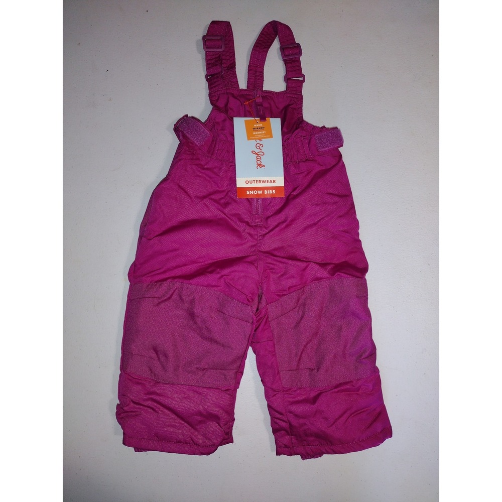 Cat & Jack Kids‎ Snow Bibs Overalls Purple Winter Padded Insulated 12M NWT